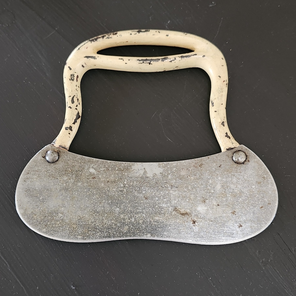 Vintage Voos Stainless Dough Cutter Handheld Chopper